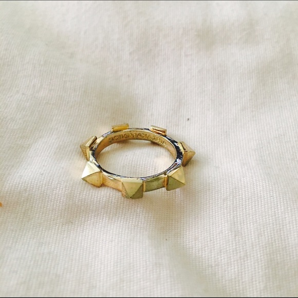 Gold Spiked BCBGMAXAZRIA Ring - Size 7 - Picture 2 of 3