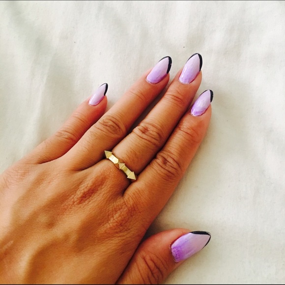 Gold Spiked BCBGMAXAZRIA Ring - Size 7 - Picture 3 of 3