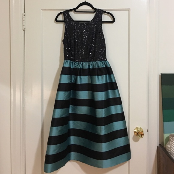 sequin and stripes holiday dress