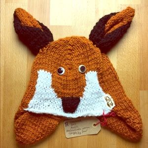Handmade Knit Quirky Winter Fox Hat