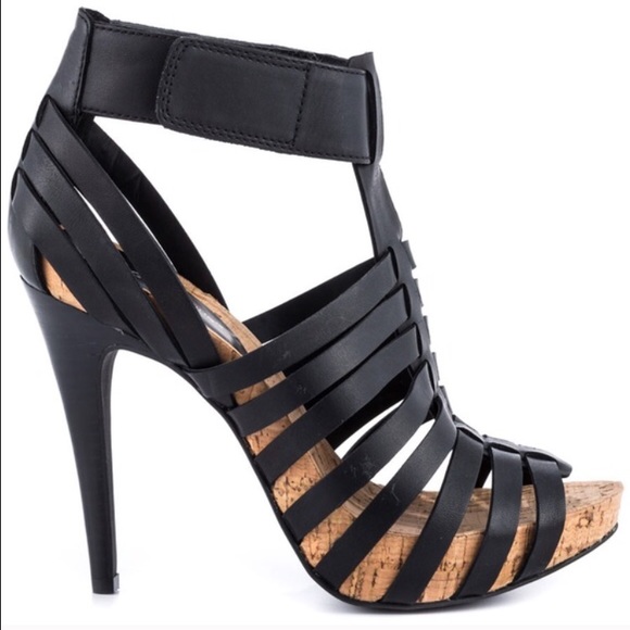 BCBGeneration Strappy Caged Heels