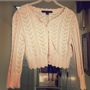 Express 3/4 sleeve cropped knitted Sweater