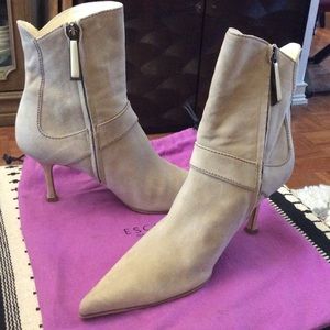 Escada xotics suede ankle boots.