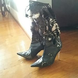 Witchy zebra boots