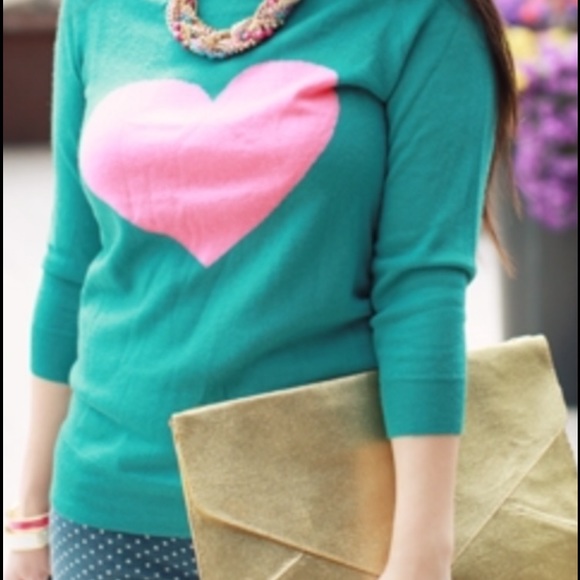 J. Crew Heart Sweater