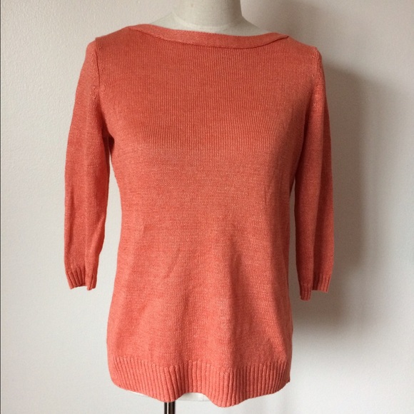 Talbots's Petite Coral Lightweight Sweater
