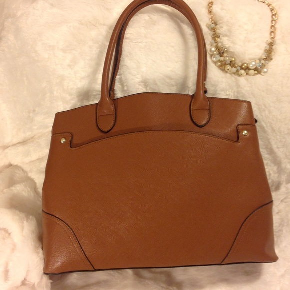 NWT💕LONDON FOG Cognac Reid Tote 💕 - Picture 2 of 4