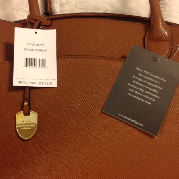 NWT💕LONDON FOG Cognac Reid Tote 💕 - Picture 4 of 4