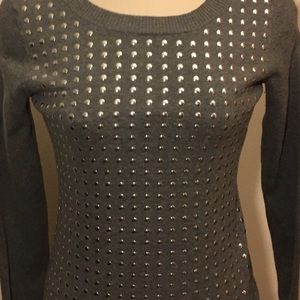 Express Gray sweater with stud accents Sz S.