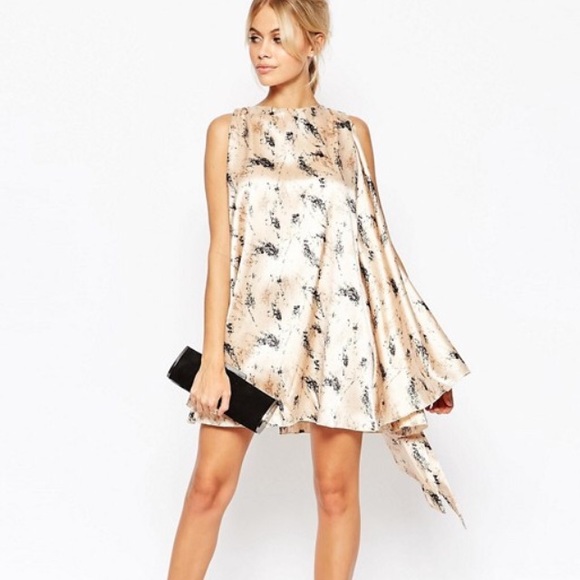 ASOS Hedonia Nelly Floral Shift Dress W/ Tie Back