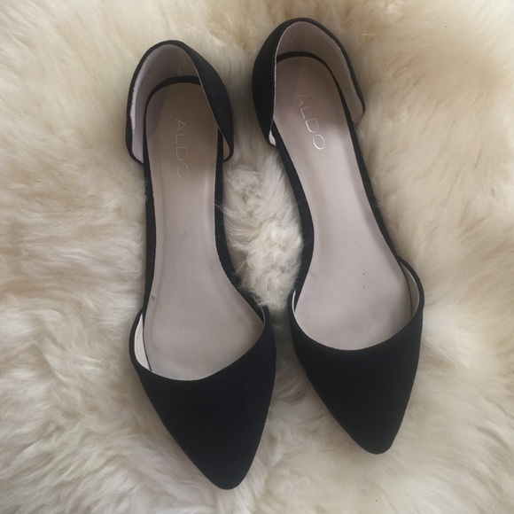 Jimmy Choo look-alike black suede flats