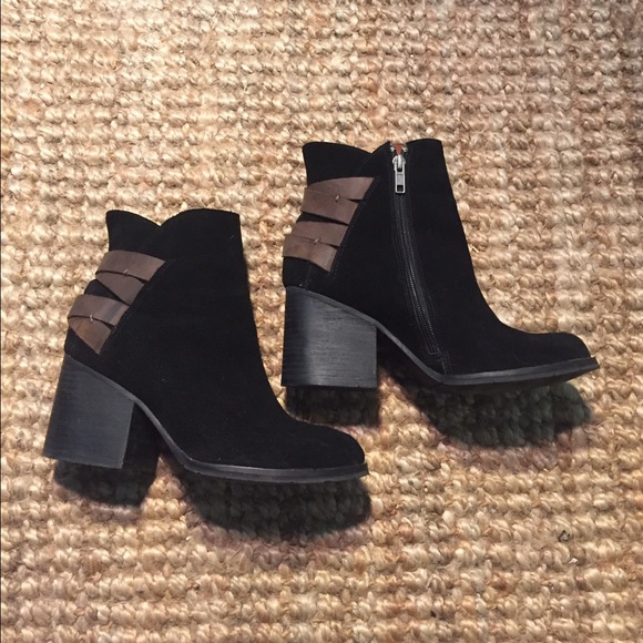 Black suede ankle boot