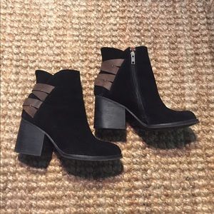 Black suede ankle boot