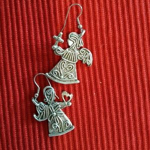 Angel hoop earrings