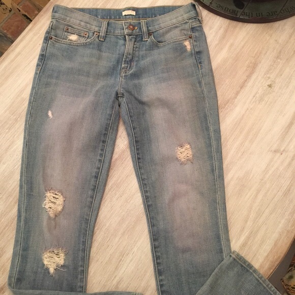 J. Crew Distressed Denim Jeans