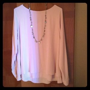 White House Black Market Size 6 Pink Blouse