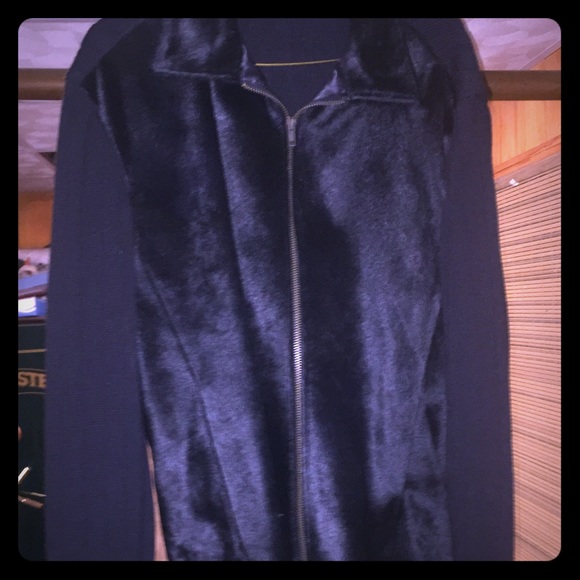 Leather sweater