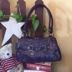 EUC Naturalizer purple leather satchel