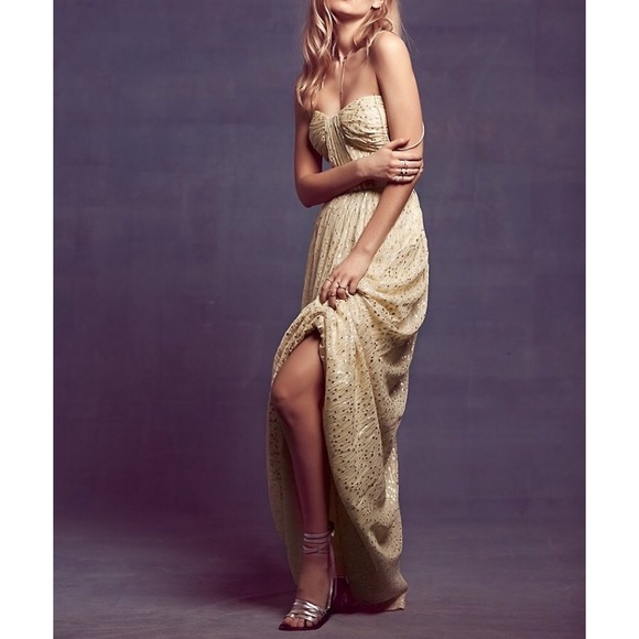Erin Monique Lurex Chiffon Gown- yellow