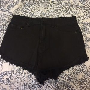 BDG black super high rise dolphin shorts