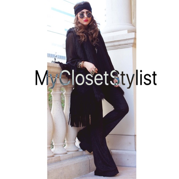 Free People Black Bells VELVET Pants NWT xs-s saks - Picture 3 of 7