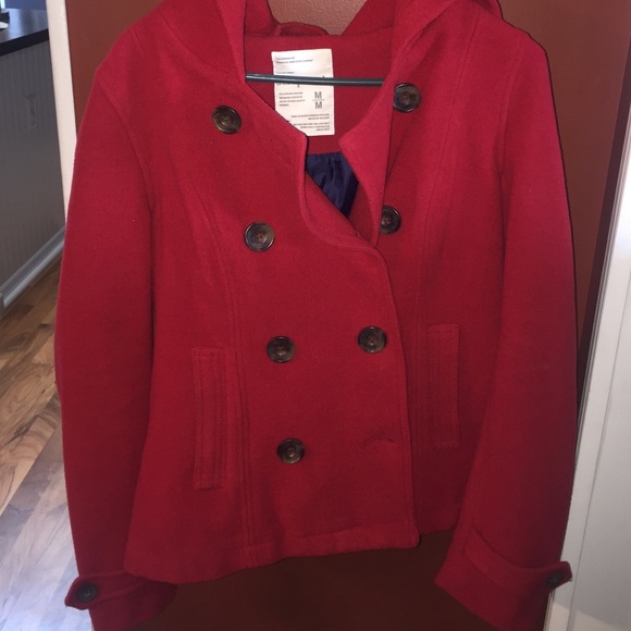 Red peacoat!!