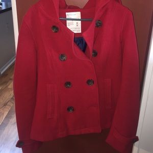 Red peacoat!!