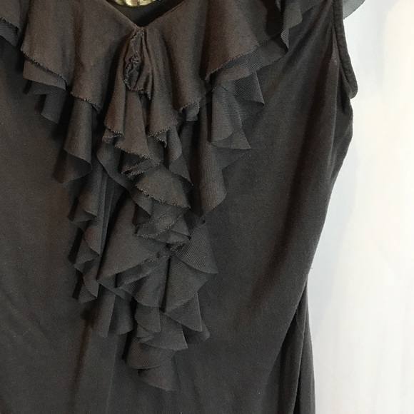 Express Tops - Express Charcoal Gray Sleeveless Ruffle Blouse S Express Tops - Express Charcoal Gray Sleeveless Ruffle Blouse S