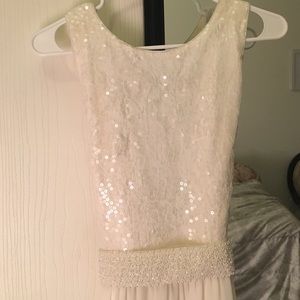 Badgley mischka floor length formal dress