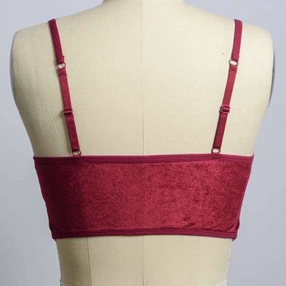 Boho Velvet And Lace Half Cami - Picture 3 of 3