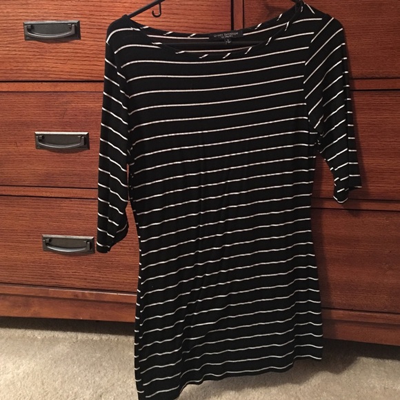 Black, and white stripped top