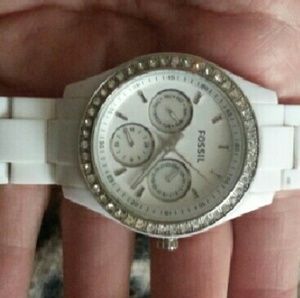 Whitw Fossil Watch