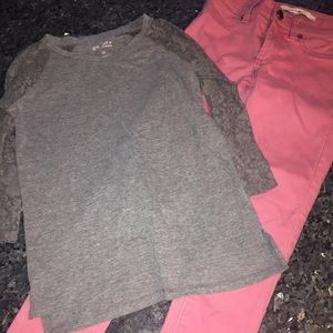 Lace Shirt Joe's Jeans Outfit Sz 10