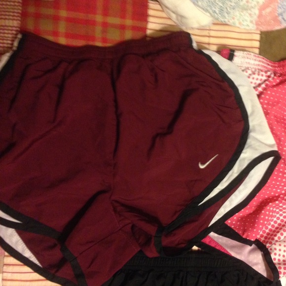 Maroon Nike shorts