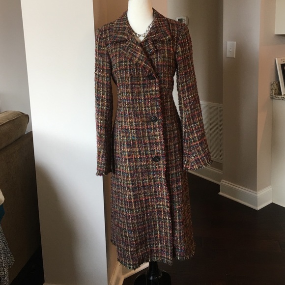 Jigsaw London multi colored amazing wool coat