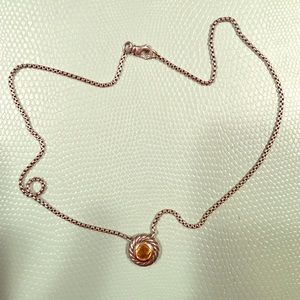 DAVID YURMAN Necklace! Silver & gold Citrine stone