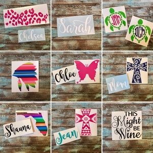 Decals for Yeti and other brand cups. Car decals!