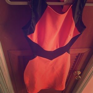 Slim Fit Tangerine Dress w| BlkOutline; Never Worn