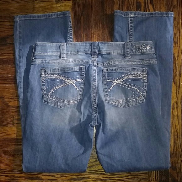 Women's silver jeans