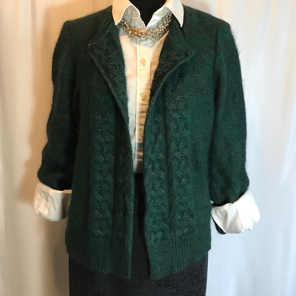 Max Studio Sweaters - Max Studio Hunter Green Angora Sweater Cardigan XL Max Studio Sweaters - Max Studio Hunter Green Angora Sweater Cardigan XL