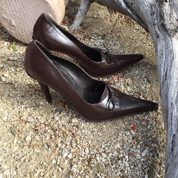 Kenneth Cole Brown Spike Heel Pumps