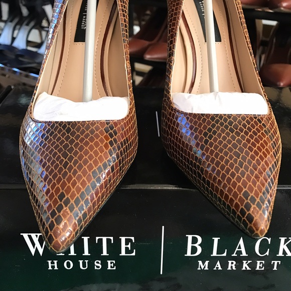 Olivia Brown Exotic Print Pumps - Picture 2 of 3