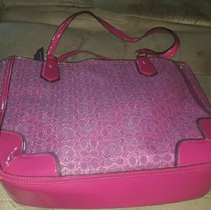 Fushia Coach Tote Purse