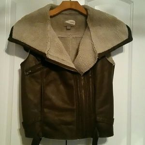 Faux leather  vest