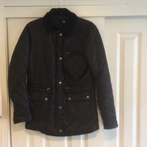 Black quilted H&M coat
