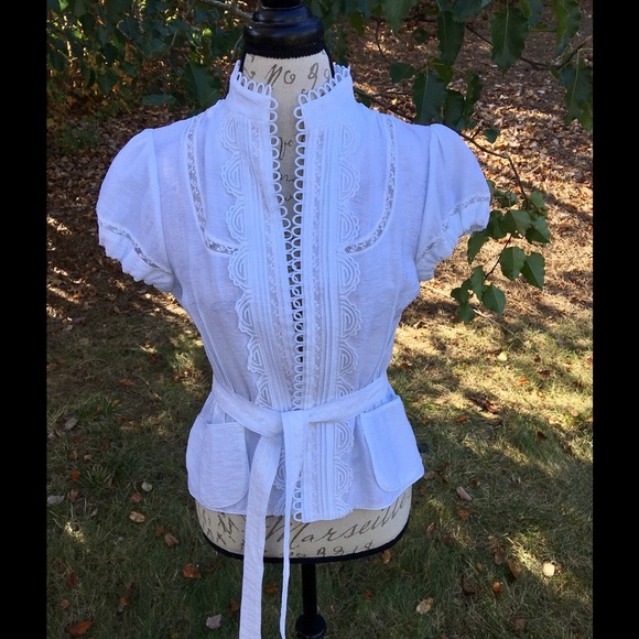 BCBGMaxAzria Tops - BCBGMAXAZRIA  Elegant White Blouse