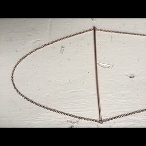 Anthropologie rose gold linear necklace