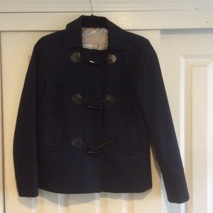 Short, navy Banana Republic outlet toggle coat
