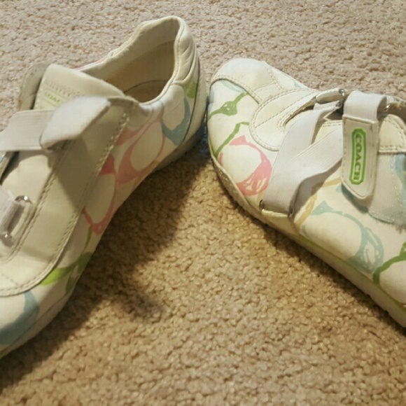 Coach Velcro slip on sneakers