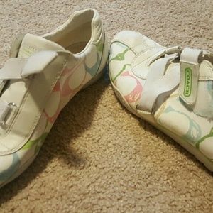 Coach Velcro slip on sneakers